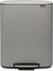 Brabantia bo prullenbak - 60 liter - 1 vak - mineral concrete grey