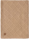 Jollein - deken wieg 75x100cm - wiegdeken, wiegdekentje, dekentje baby - check knit biscuit teddy fleece