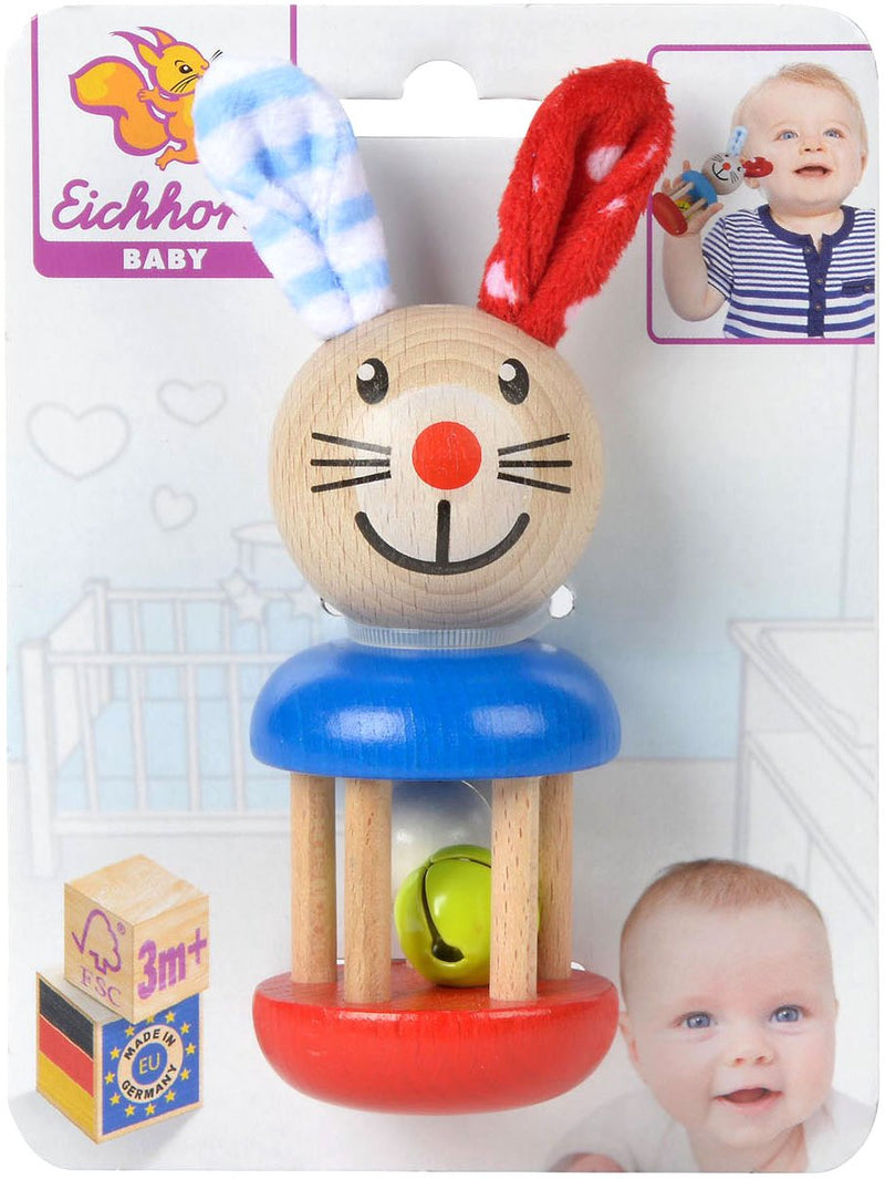 Load image into Gallery viewer, Eichhorn baby houten ratel konijn
