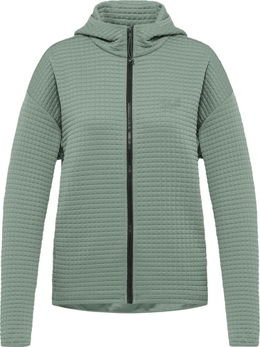 Jack wolfskin mogari hooded fz w dames outdoorjas-green zinnia