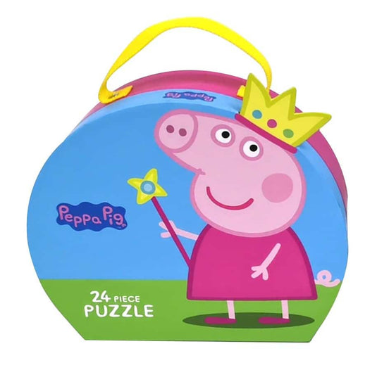 Barbo toys peppa pig - vloerpuzzel in koffertje - 24 stukjes