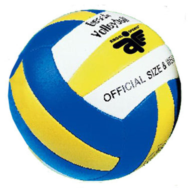 Engelhart volleybal in pvc, rood blauw wit, machine genaaid, maat 5
