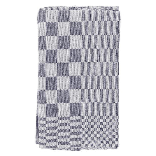 Theedoeken blok 60x65 blauw pak a 6 st.