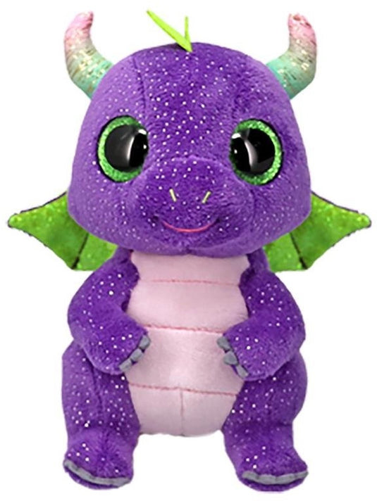 Van der meulen ty beanie boo daphne purple dino, 15cm