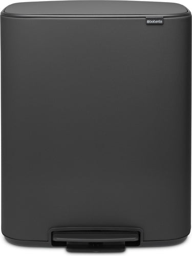 Brabantia bo prullenbak - 2 x 30 liter - afvalscheiding - mineral infinite grey