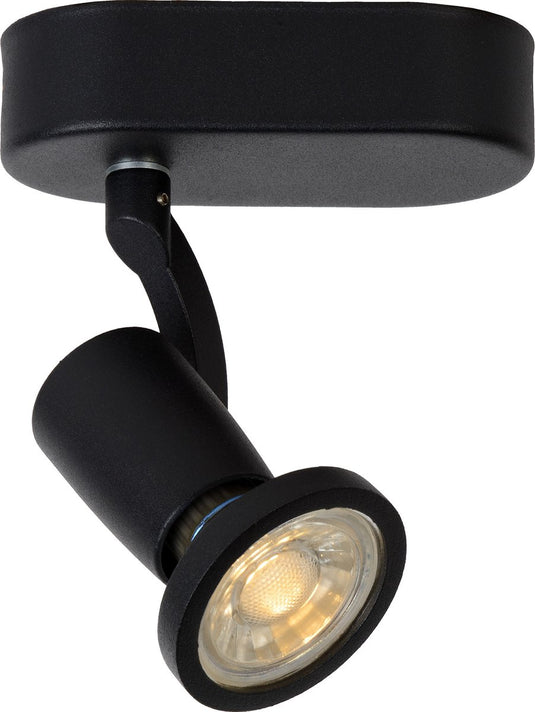 Lucide jaster-led - plafondspot (plafondlamp) - led - gu10 - 1x5w 2700k - zwart