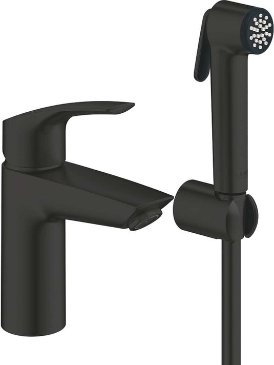 Grohe eurosmart - wastafelkraan met bidetdouche, mat zwart 231242433