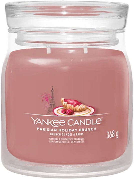 Yankee candle - parisian holiday brunch medium geurkaars - 50 branduren - 2 lonten