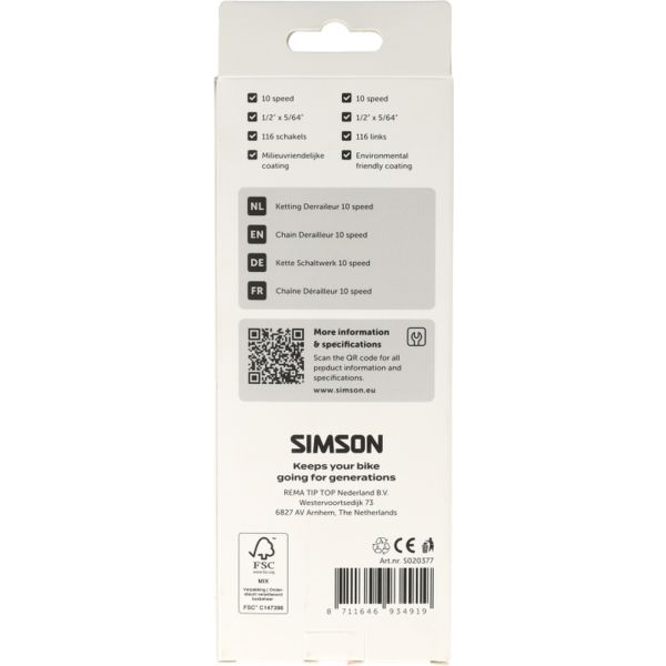 Load image into Gallery viewer, Simson ketting derailleur 10v hg
