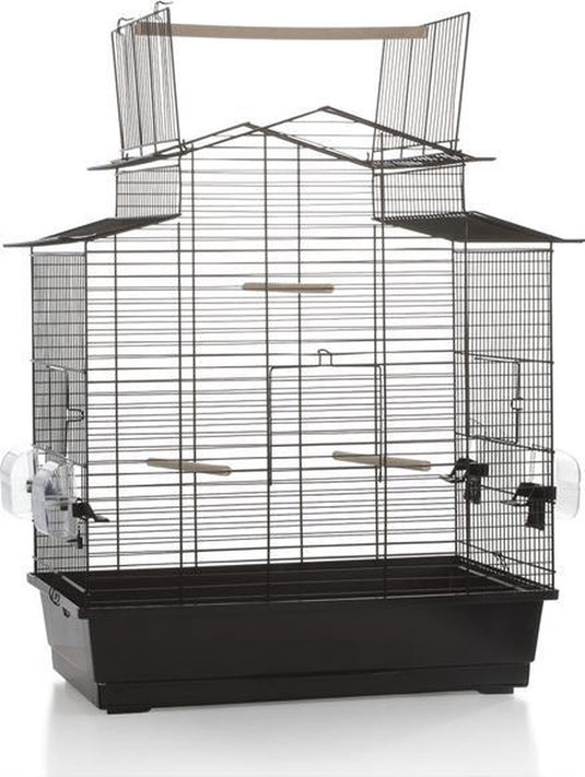 Beeztees iza 3 open - vogelkooi - zwart - groot - 59x38x65 cm