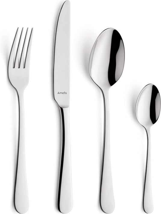 Amefa austin – bestekset – 24-delig – 6 personen – hoogglans gepolijst – zilverkleurig – vaatwasmachinebestendig