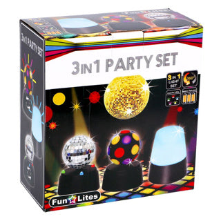 Fun lites disco 3 in 1 party set b o | 3 stuks