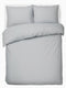 Hush. living hush living - dekbedovertrek 100% katoen - 144tc - soepel en ademend - 200x220+20cm - 2 x 60x70cm kussenslopen - met bevestigingslusjes - lichtgrijs