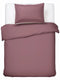 Hush. living hush living - dekbedovertrek 100% katoen - 144tc - soepel en ademend - 140x220+20cm - 60x70cm kussensloop - met bevestigingslusjes - bordeaux