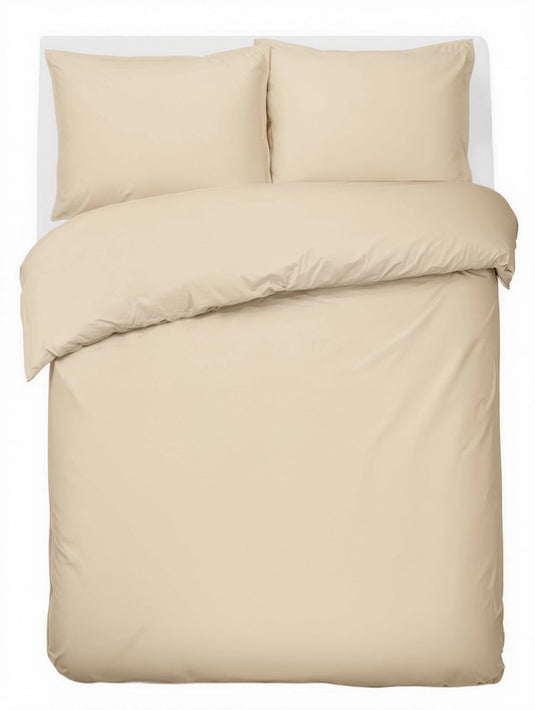 Hush. living hush living - dekbedovertrek 100% katoen - 144tc - soepel en ademend - 240x220+20cm - 2 x 60x70cm kussenslopen - met bevestigingslusjes - zand