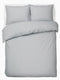 Hush. living hush living - dekbedovertrek percale 100% katoen - 200tc - extra fris en koel - sterk en slijtvast - 240x220+20cm - 2 x 60x70cm kussenslopen - met bevestigingslusjes - lichtgrijs