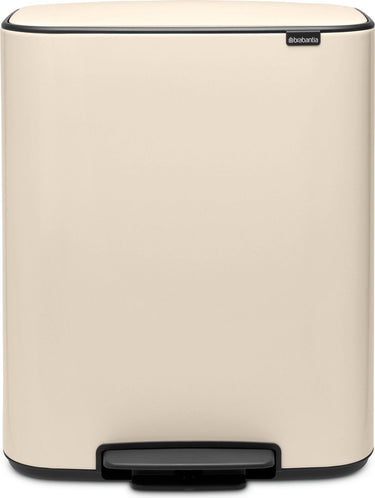 Brabantia bo prullenbak - 60 liter - 1 vak - soft beige