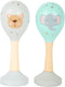 Small foot - houten baby rammelaar maracas dier, set van 2