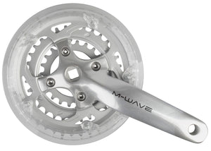 M-wave crankset 22 32 42t 170mm 7-8 speed met kettingrand zilver