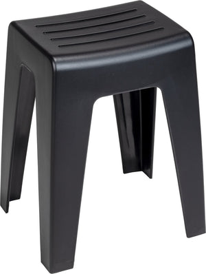 Wenko badkamerkruk kumba in zwart kunststof b38 x h47 x d32cm - douchekruk - douchezitje - douchestoel - belastbaarheid max. 120 kg