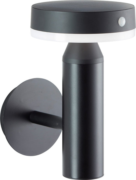 Brilliant magua - buiten wandlamp - led 4w - solar - 350 lm - 4000k - sensor - ip44 - zwart
