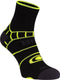 Avento wielrensokken met climayarn - zwart fluorgeel - 43-46