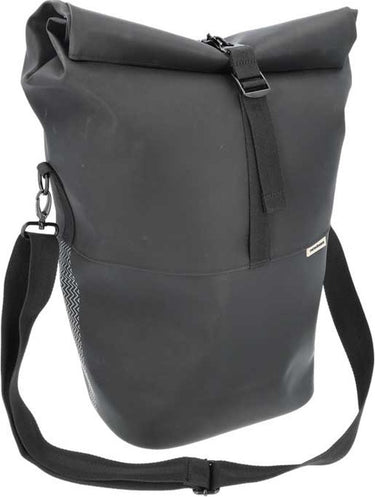 Newlooxs new looxs nyborg single - fietstas enkel - afneembare schoudertas - 13 inch laptopvak - waterdicht polyester - 17 liter - zwart