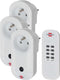 Brennenstuhl een set van 3 afstandsbedieningscontactdozen 1000w rc ce1 3001 1507041