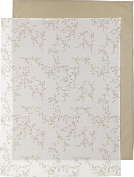 Meyco baby branches wieglaken - 2-pack - sand - 75x100cm - 0.3 tog