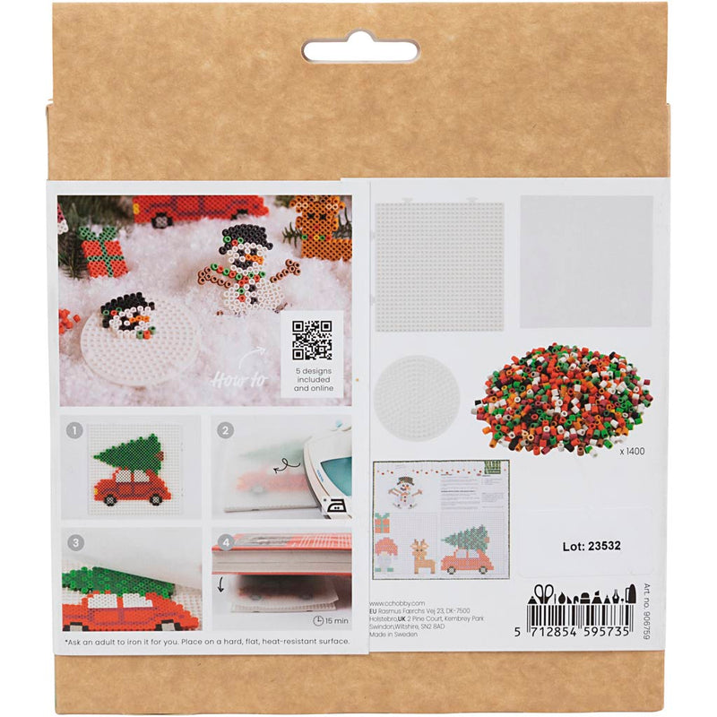 Afbeelding laden in galerijviewer, Https: www.cchobby.nl hobbyset-nabbi-biobeads-kerstauto-rendier-sneeuwpop-elf-en-cadeau-1-doos

