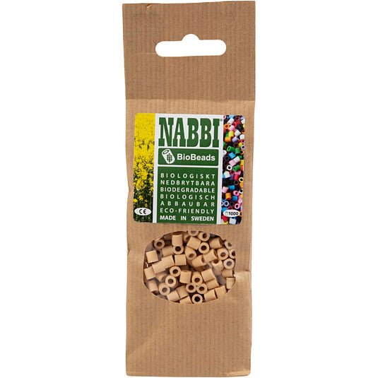 Creativ company nabbi biobeads 5x5mm creme - 1000st.