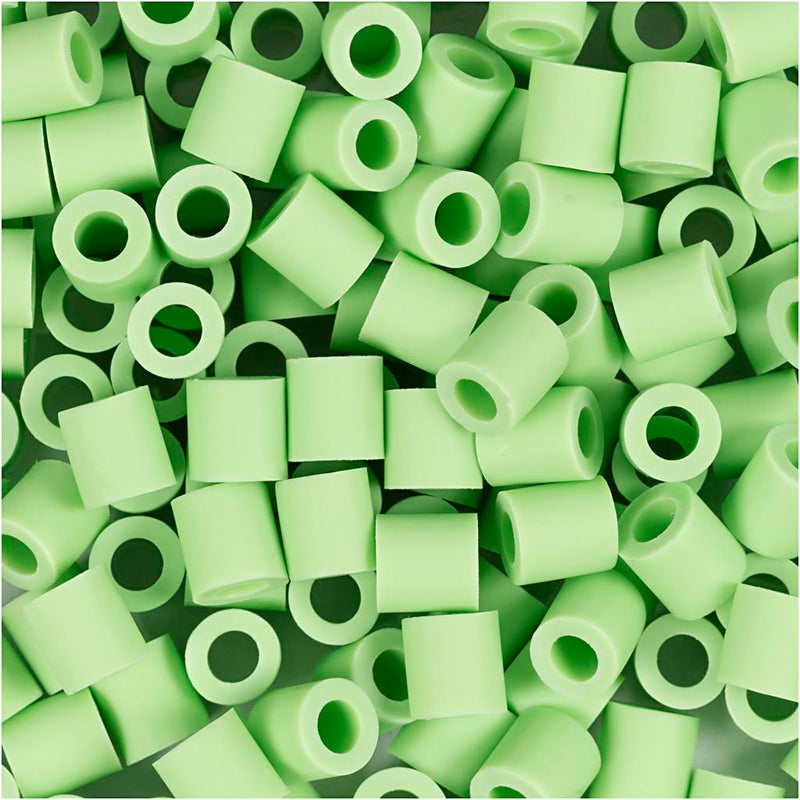 Load image into Gallery viewer, Creativ company https: www.cchobby.nl biobeads-van-nabbi-afm-5x5-mm-gatgrootte-2-5-mm-medium-pastel-groen-1000-stuk-1-doos
