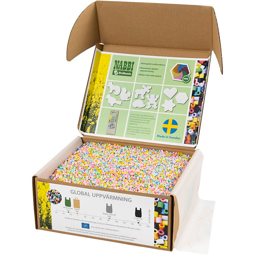 Nabbi biobeads van , afm 5x5 cm, medium, pastelkleuren, 55000 stuk 1 doos