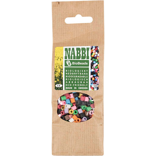 Creativ company nabbi biobeads 5x5mm diverse kleuren - 1000st.