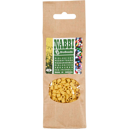 Creativ company nabbi biobeads 5x5mm geel - 1000st.