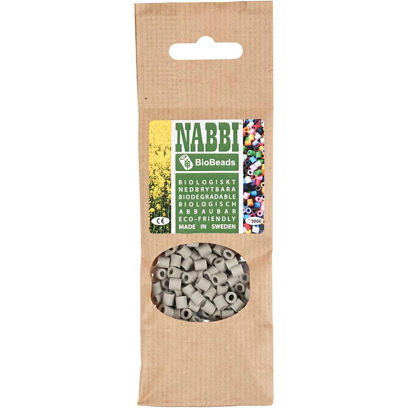 Load image into Gallery viewer, Creativ company nabbi biobeads 5x5mm grijs - 1000st.
