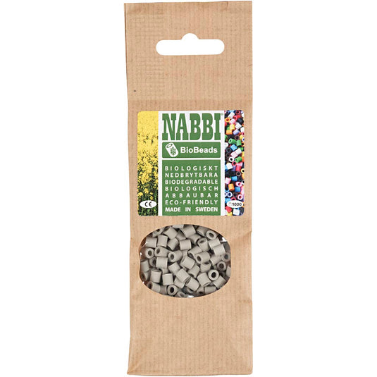 Creativ company nabbi biobeads 5x5mm grijs - 1000st.