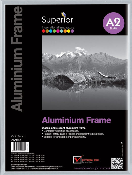 Seco fotolijst - a2 - 42 x 59.4cm - zilver geborsteld aluminium - 11mm frame - se-ala2-sv