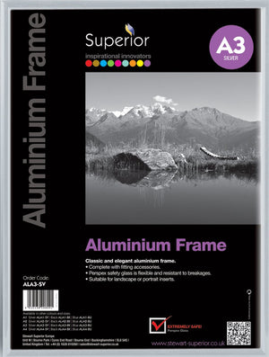 Seco fotolijst a3 - 29.7 x 42cm - zilver geborsteld aluminium - 11mm frame