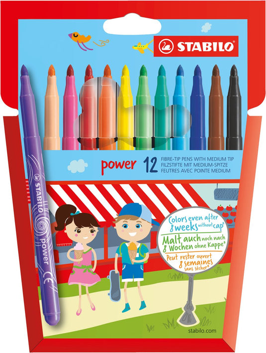 Stabilo power - viltstift - set met 12 stuks
