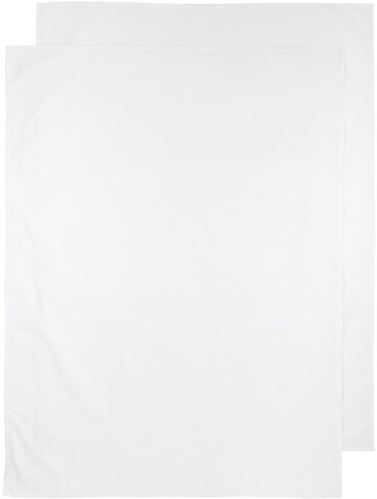 Meyco baby uni wieglaken - 2-pack - white - 75x100cm - 0.3 tog