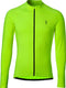 Bbb cycling transition lange mouwen fietsshirt heren en dames - 10-15 °c - mtb en wielrenshirt met 3 achterzakken - neon geel