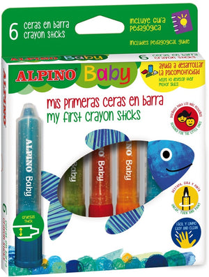 Alpino doos 6 verfstift baby