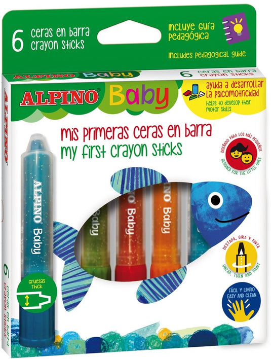 Alpino doos 6 verfstift baby