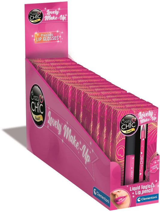 Clementoni crazy chic lipgloss en lipliner aardbei