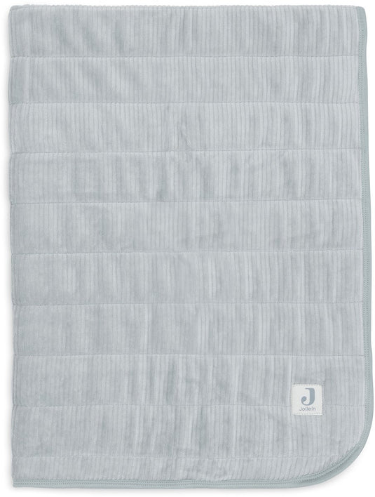 Jollein baby deken wieg - 75x100cm - velvet rib - sea green