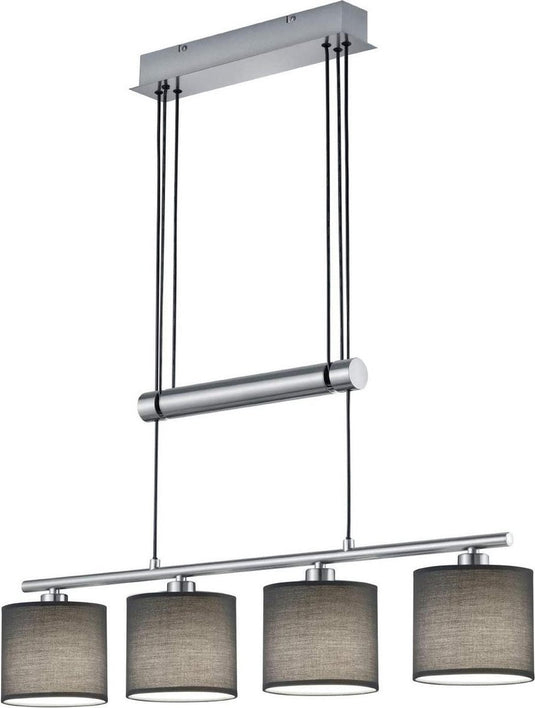 Trio garda - hanglamp - nikkel mat - excl. 4x e14 28w