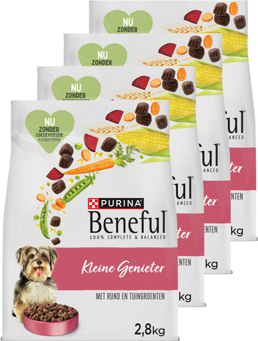 Beneful kleine genieter - hondenvoer droogvoer - rund tuingroenten - 4 x 2.8 kg