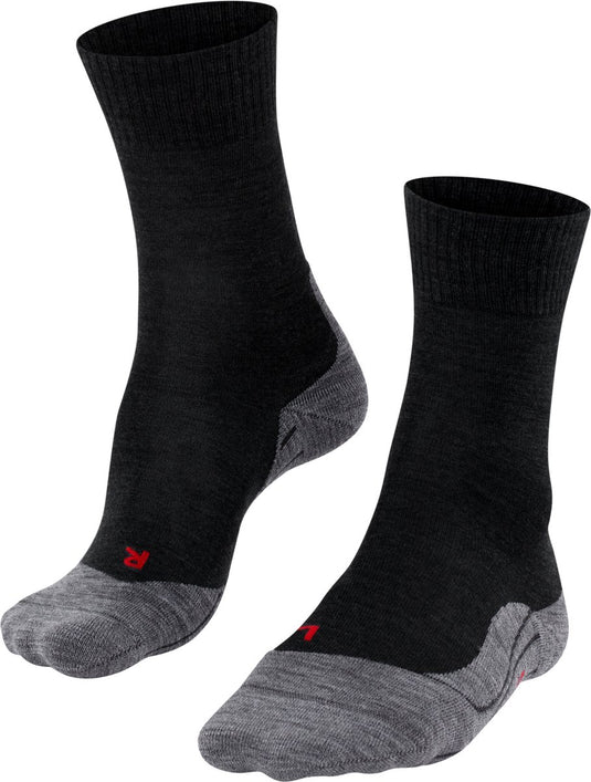 Falke tk5 anti-blaar dun wol functioneel materiaal wandelsokken dames zwart - maat 37-38