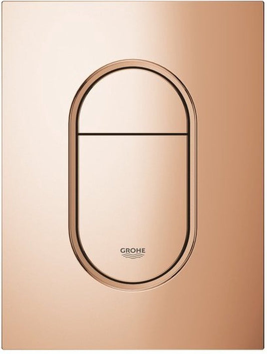 Grohe arena cosmopolitan s bedieningspaneel toilet - verticaal - dual flush - warm sunset (glanzend brons) - slank formaat